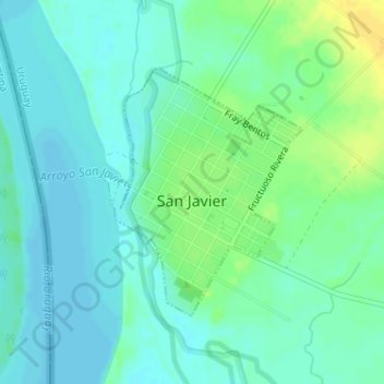 Topografische Karte San Javier, Höhe, Relief