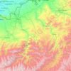 Topografische Karte Кара-Суу району, Höhe, Relief
