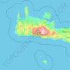 Topografische Karte Περιφερειακή Ενότητα Χανίων, Höhe, Relief