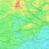 Topografische Karte London Borough of Ealing, Höhe, Relief