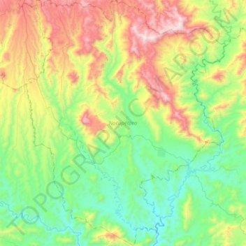 Topografische Karte Nocupétaro, Höhe, Relief