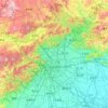 Topografische Karte Beijing, Höhe, Relief