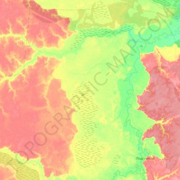 Topografische Karte Чаинское сельское поселение, Höhe, Relief