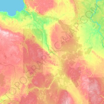 Topografische Karte Плесецкий район, Höhe, Relief