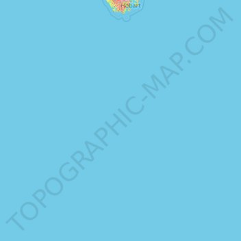 Topografische Karte Huon Valley, Höhe, Relief