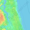 Topografische Karte Condado de St. Johns, Höhe, Relief