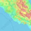 Topografische Karte Lazio, Höhe, Relief