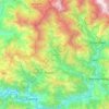Topografische Karte Pokhari, Höhe, Relief