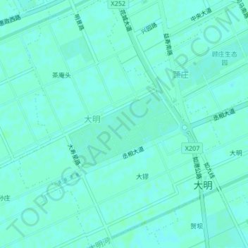Topografische Karte 大明社区, Höhe, Relief