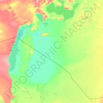 Topografische Karte Mar de Aral, Höhe, Relief