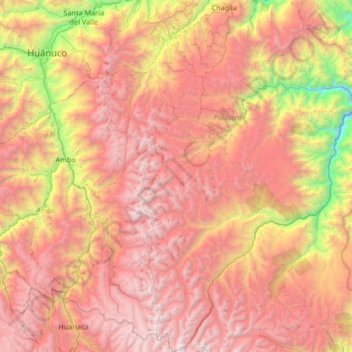 Topografische Karte Panao, Höhe, Relief