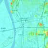 Topografische Karte 马鞍山市经济技术开发区, Höhe, Relief