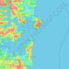 Topografische Karte Sydney Harbour National Park, Höhe, Relief