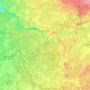 Topografische Karte Aizkraukles novads, Höhe, Relief