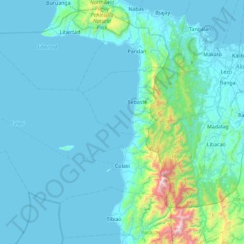 Topografische Karte Culasi, Höhe, Relief