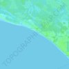 Topografische Karte Mexico Beach, Höhe, Relief