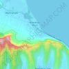 Topografische Karte Waimanalo Beach, Höhe, Relief