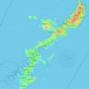 Topografische Karte 沖繩島冲绳本岛, Höhe, Relief