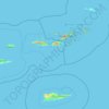 Topografische Karte Îles Vierges, Höhe, Relief