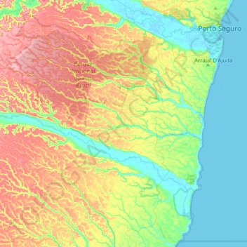 Topografische Karte Trancoso, Höhe, Relief
