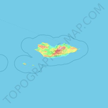 Topografische Karte Socotra Governorate, Höhe, Relief