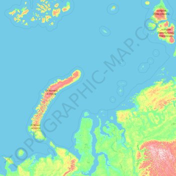 Topografische Karte Karasee, Höhe, Relief