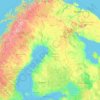 Topografische Karte Finnland, Höhe, Relief