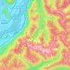 Topografische Karte Area D (Popkum/Bridal Falls/Wahleach), Höhe, Relief