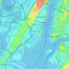 Topografische Karte Jersey City, Höhe, Relief