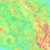 Topografische Karte Umbria, Höhe, Relief