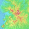 Topografische Karte Soufrière, Höhe, Relief
