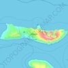 Topografische Karte Molokai, Höhe, Relief