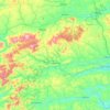 Topografische Karte Blarney - Macroom, Höhe, Relief