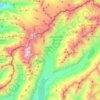Topografische Karte Haupapa / Tasman Glacier, Höhe, Relief