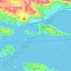 Topografische Karte Grad Trogir, Höhe, Relief