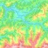 Topografische Karte Llangréu / Langreo, Höhe, Relief