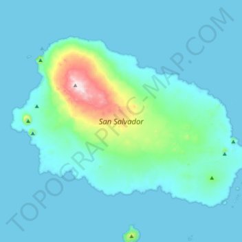 Topografische Karte San Salvador, Höhe, Relief
