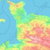 Topografische Karte Manche, Höhe, Relief
