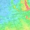 Topografische Karte Waterschap Rivierenland, Höhe, Relief