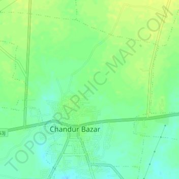 Topografische Karte Chandurbazar, Höhe, Relief