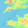 Topografische Karte English Channel, Höhe, Relief