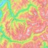 Topografische Karte Vanoise massif, Höhe, Relief