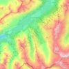Topografische Karte Sils im Engadin/Segl, Höhe, Relief