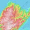 Topografische Karte Meat Cove, Höhe, Relief