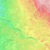 Topografische Karte Ogres novads, Höhe, Relief