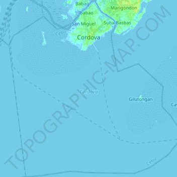 Topografische Karte Cordova, Höhe, Relief