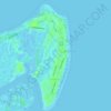 Topografische Karte Tybee Island, Höhe, Relief