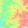 Topografische Karte Rio Bom, Höhe, Relief