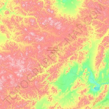 Topografische Karte Chukotka Autonomous Okrug, Höhe, Relief