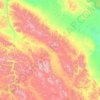 Topografische Karte Улахан-Чистайский национальный наслег, Höhe, Relief